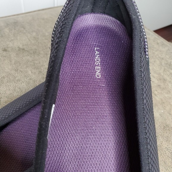 Lands’ End Black Slip On Comfort Shoes women's size 8.5 Skeemer New - Picture 5 of 11